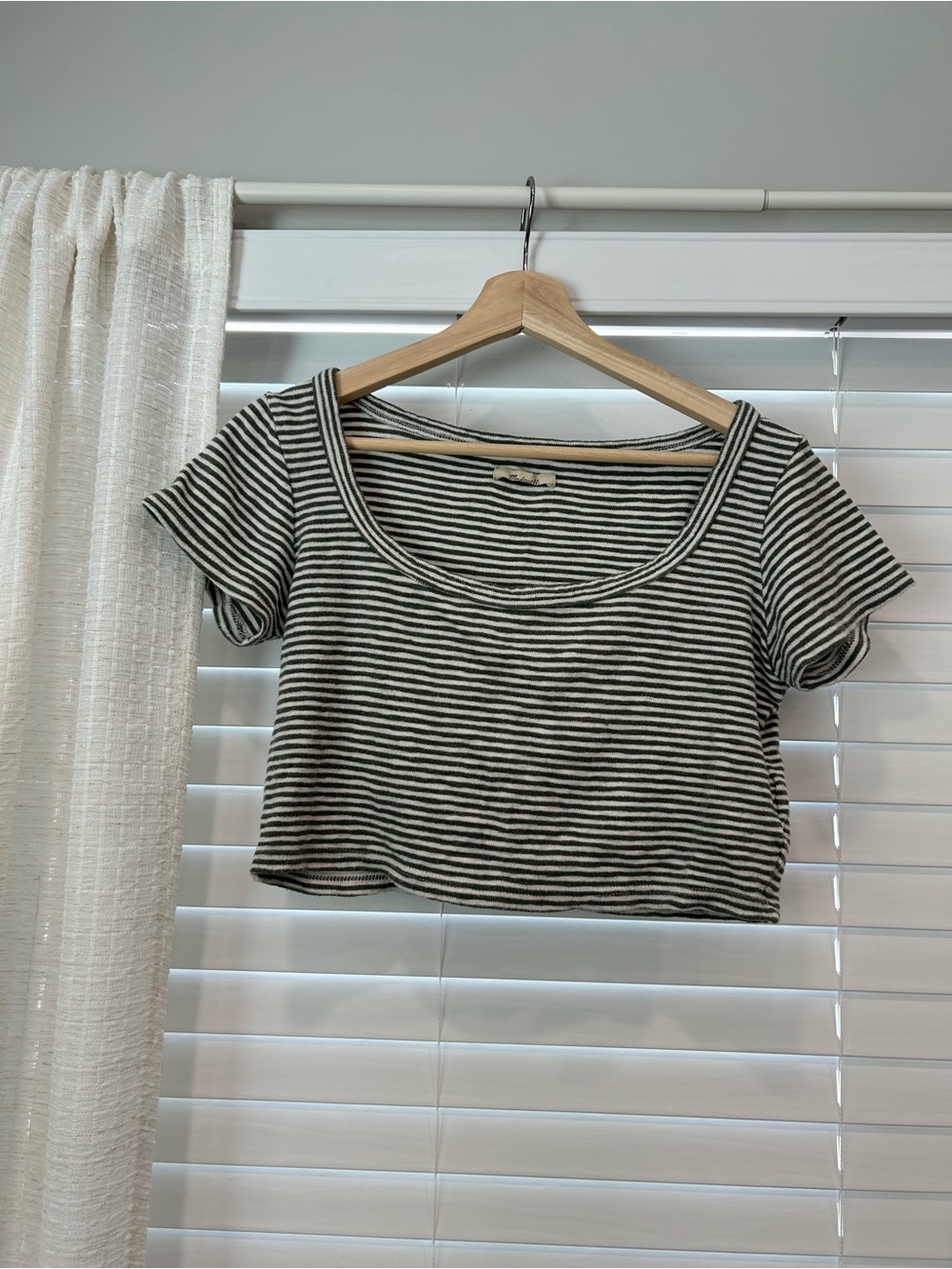 Madewell striped crop top